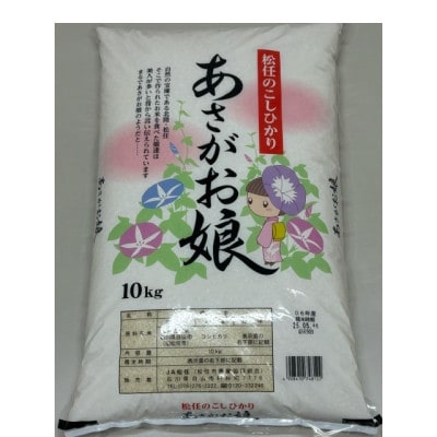 令和7年産【松任のこしひかり】あさがお娘(精米)10kg【1037361】