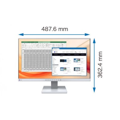 EIZOの21.5型フルHD液晶モニター FlexScan EV2130 セレーングレイ【1450845】