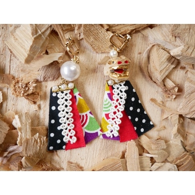 加賀獅子耳飾り　椿(イヤリング)【1236976】