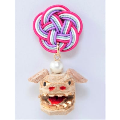 加賀獅子ピンバッジ×水引【1236325】