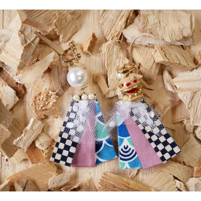 加賀獅子耳飾り　桜(イヤリング)【1236296】