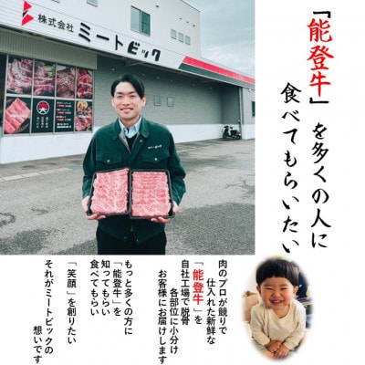 能登牛ロース　(しゃぶしゃぶ/すき焼き)　1kg(500g×2パック)【配送不可地域：離島】【1483357】