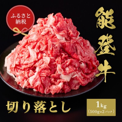 【和牛セレブ】能登牛 切り落とし 1kg(500g×2P)【配送不可地域：離島】【1621113】
