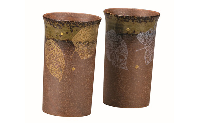 九谷焼 ペアフリーカップ・葉文（2個セット） a04 工芸品 民芸品 伝統技術