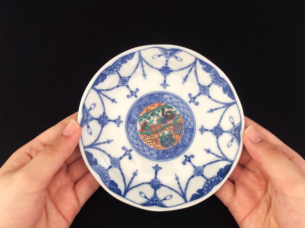 九谷焼　4.5号皿揃　時代絵（５枚セット）a01 食器 キッチン雑貨 キッチンアイテム 雑貨 小物 お皿 丸皿 食卓 テーブルコーディネート 