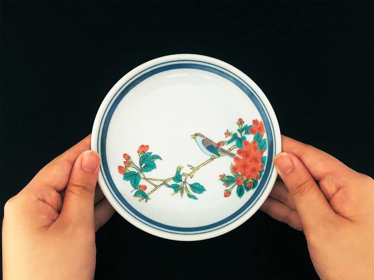 九谷焼　4.5号皿揃　花鳥絵変り（5枚セット）a01 食器 キッチン雑貨 キッチンアイテム 雑貨 小物 お皿 丸皿 食卓 テーブルコーディネート 