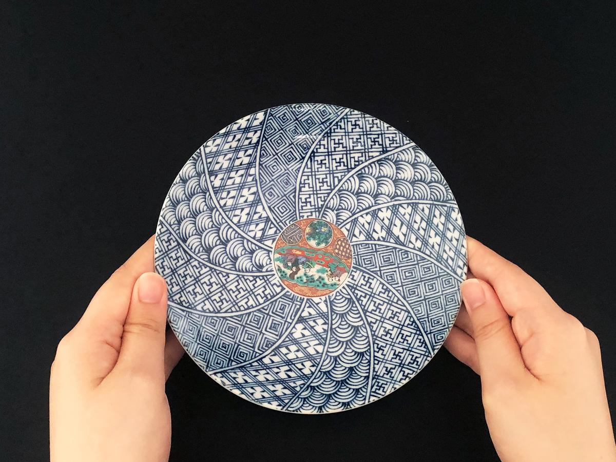 九谷焼　5.2号皿揃　時代画 （5枚セット）a01 食器 キッチン雑貨 キッチンアイテム 雑貨 小物 お皿 丸皿 食卓 テーブルコーディネート 