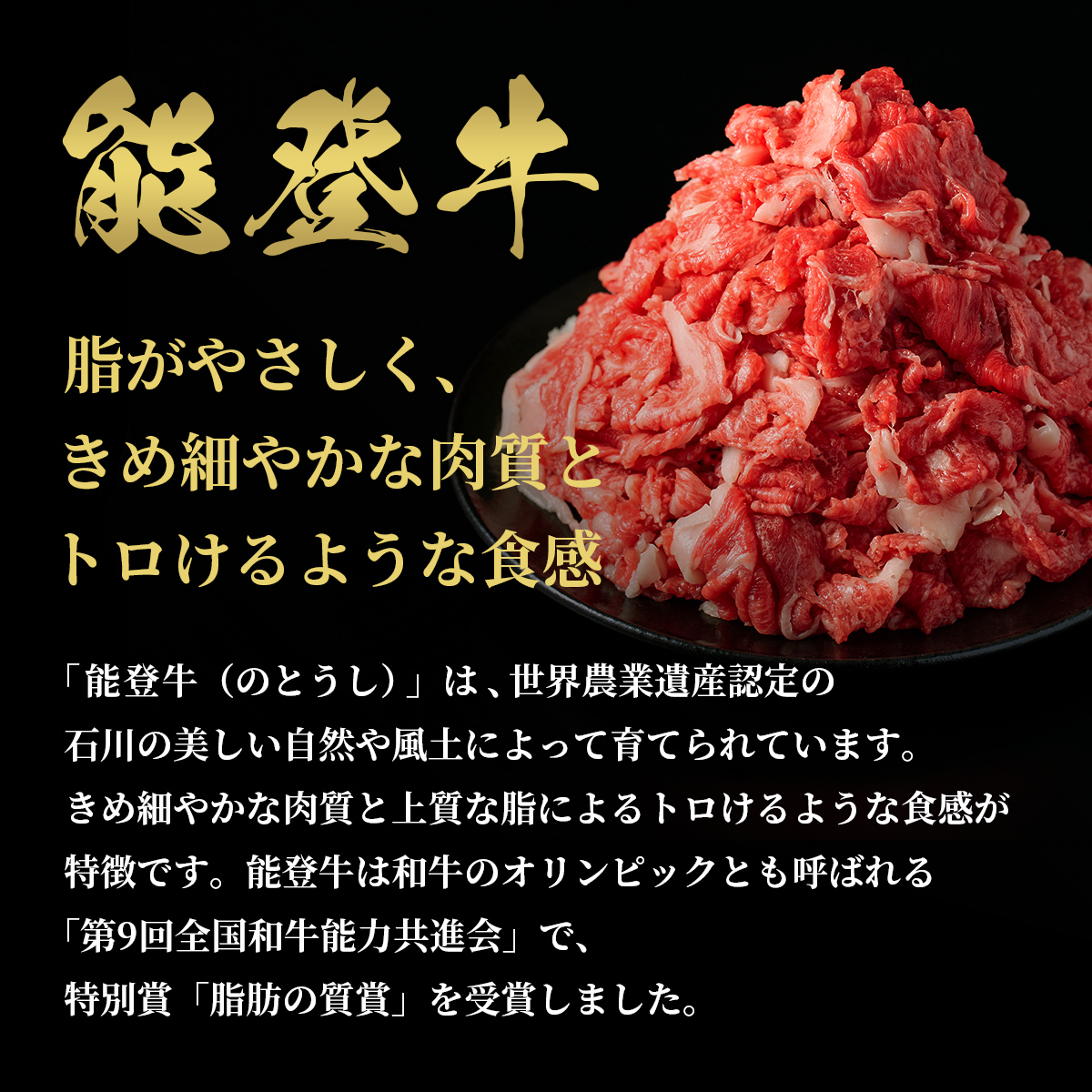 肉【和牛セレブ】能登牛 切り落とし 300g 黒毛和牛 霜降り ギフト 石川県 能美市