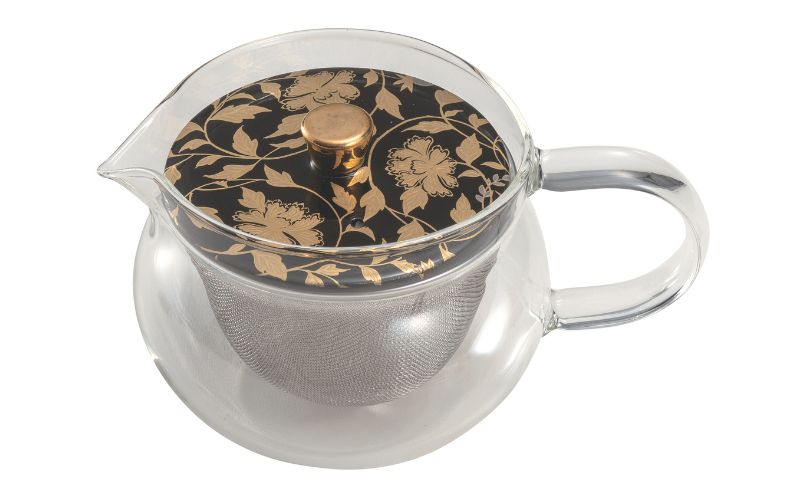 九谷焼 九谷和ポットNAGOMI POT・金襴手　黒