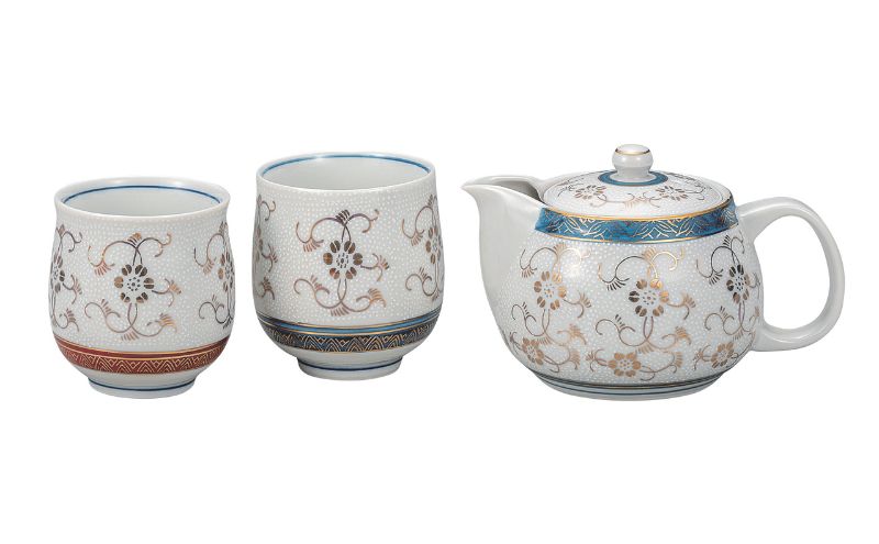 九谷焼 くつろぎ揃・白粒鉄仙