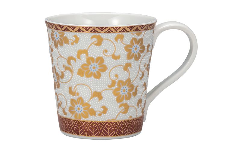 九谷焼 マグカップ・白粒鉄仙