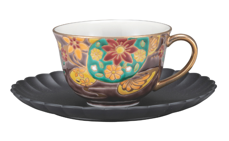 九谷焼　カップ＆ソーサー・海亀
