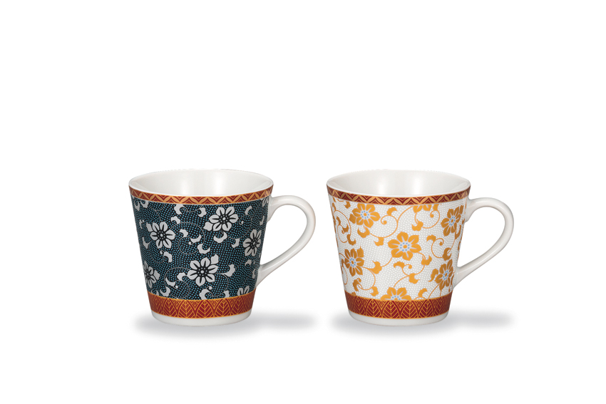 ペアマグカップ　鉄仙紋