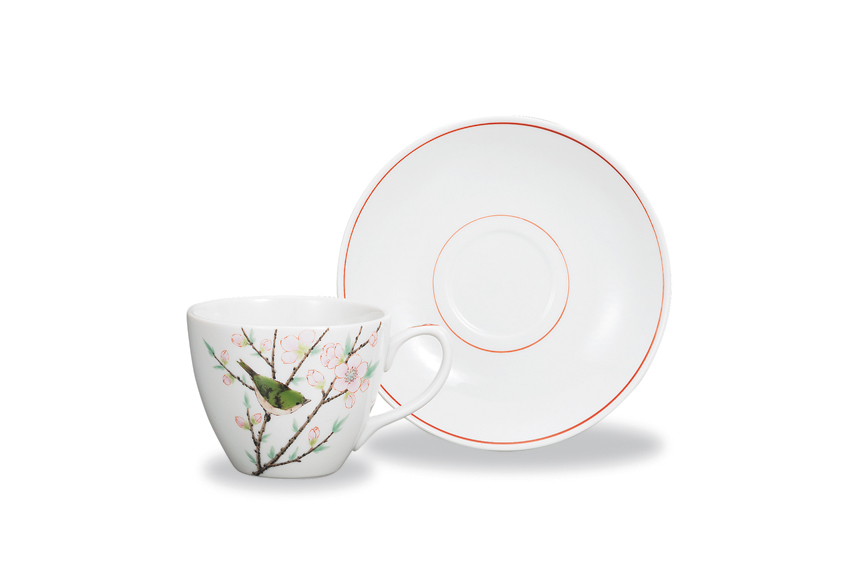 カップ＆ソーサー　春　中村陶志人作