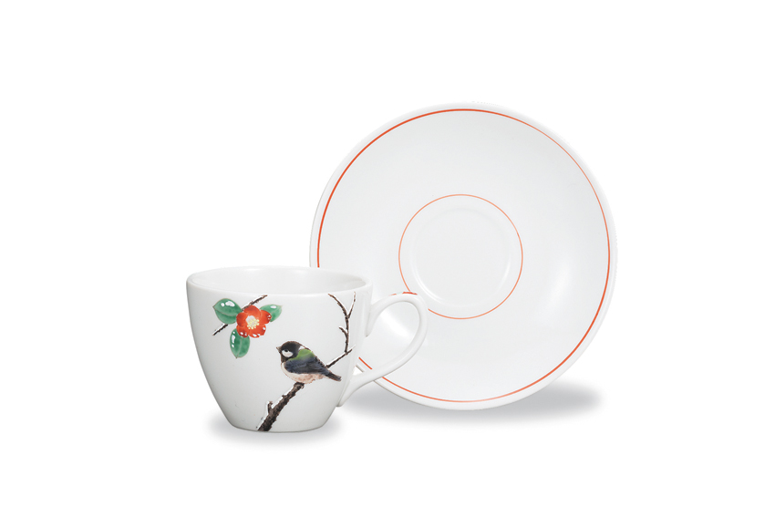 カップ＆ソーサー　冬　中村陶志人作