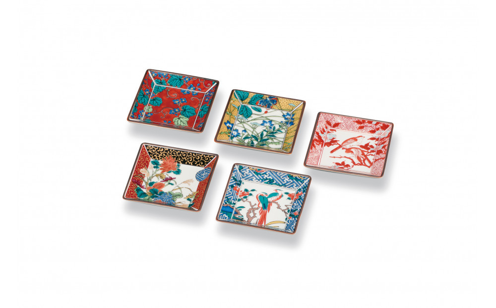 4号皿揃　歴代画 民芸品 工芸品 雑貨 食器 小皿 お皿 プレート キッチン雑貨 キッチン用品