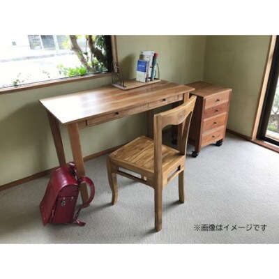 つばきやの学習机W80×D60×H73cm　ライトチーク【1688246】