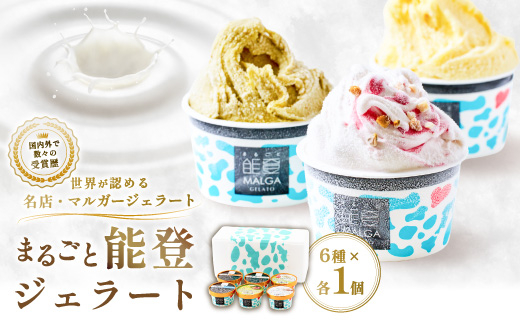 【国内外で数々の受賞歴をもつジェラート店】受賞・まるごと能登ジェラート　6個【配送不可地域：離島】【1233048】