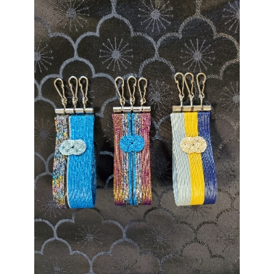 水引　三連キーホルダー(GR)【1234280】