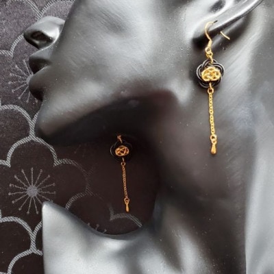 【金沢水引】genol　ピアス　ブラック【1677315】