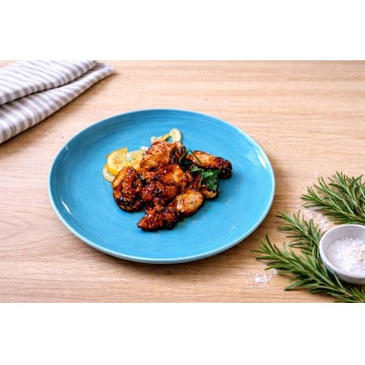 直径27cm陶器大皿 2枚 ブルー【1704580】