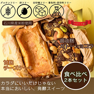 人気NO1発酵ガトーショコラと発酵チーズケーキのセット計500g【配送不可地域：離島】【1585616】