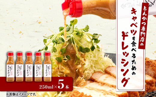 とんかつ専門店のキャベツを食べるためのドレッシング　5本セット【配送不可地域：離島】【1686978】