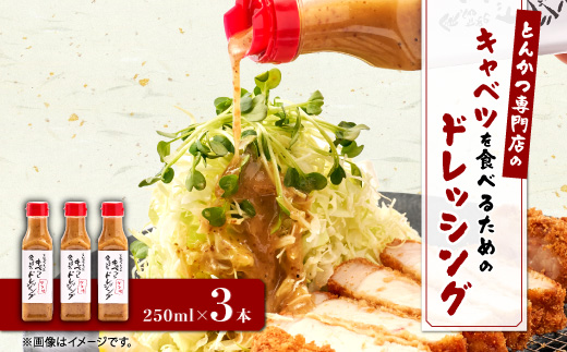 とんかつ専門店のキャベツを食べるためのドレッシング　3本セット【配送不可地域：離島】【1686965】