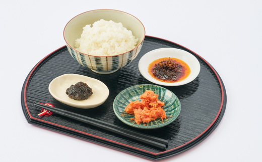【老舗米屋厳選】にじのきらめきと紅鮭・レモン佃煮の贅沢ごはんのお供セット【1689196】