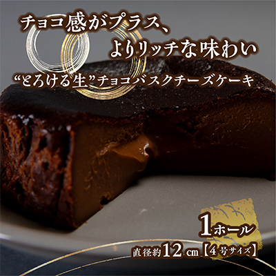 【しっかり、だけどふわとろ】ベルギー産のチョコを贅沢に使用した 生チョコ バスクチーズケーキ【配送不可地域：離島】【1337006】