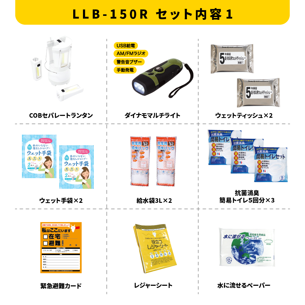 そなえるボックス16点セット(在宅避難用品) 防災セット 災害対策