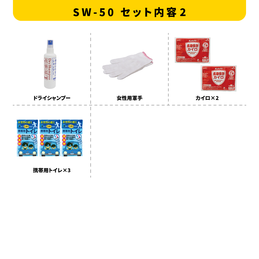 1DAY女性の災害対策 17点セット 防災セット 災害対策