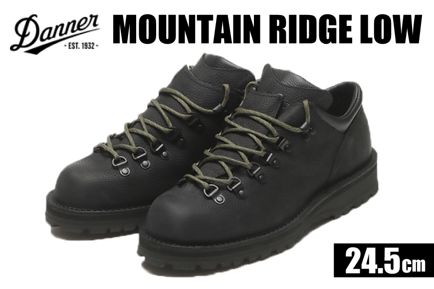 DANNER 紳士靴 マウントリッヂ ロー BLACK【24.5cm】 [STUMPTOWN渋谷店 石川県 志賀町 sk17jkf70292-1] 靴 くつ レザー 革 軽量 ブラック 黒