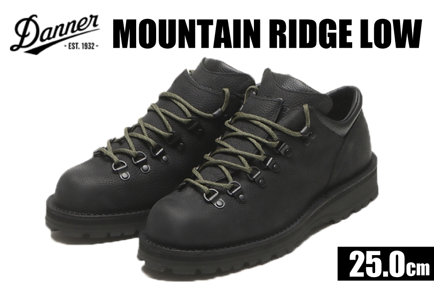 DANNER 紳士靴 マウントリッヂ ロー BLACK【25.0cm】 [STUMPTOWN渋谷店 石川県 志賀町 sk17jkf70292-2] 靴 くつ レザー 革 軽量 ブラック 黒