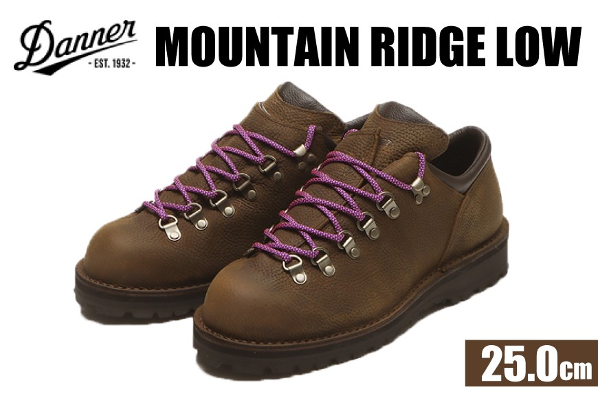 DANNER 紳士靴 マウントリッヂ ロー BROWN ブラウン【25.0cm】 [STUMPTOWN渋谷店 石川県 志賀町 sk17jkf70291-2] 靴 くつ レザー 革 軽量 ブラウン