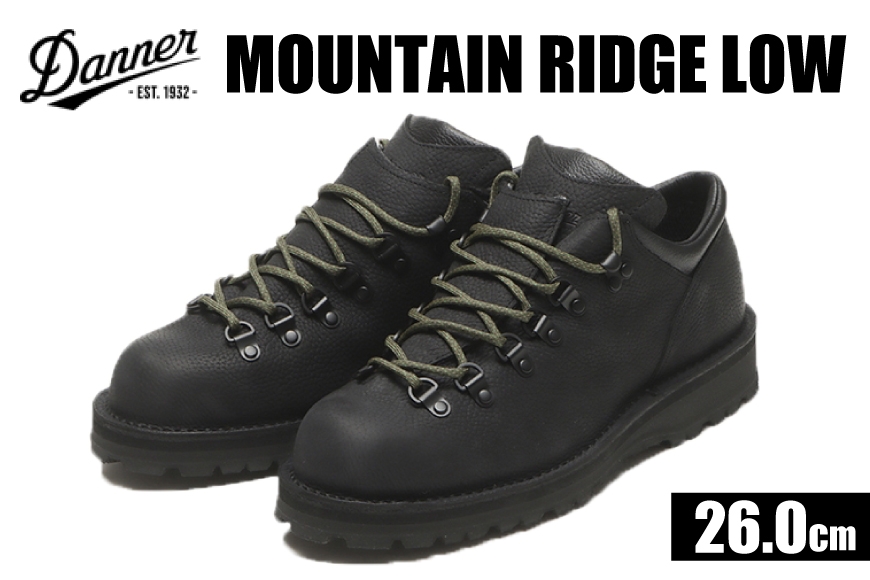 DANNER 紳士靴 マウントリッヂ ロー BLACK【26.0cm】 [STUMPTOWN渋谷店 石川県 志賀町 sk17jkf70292-4] 靴 くつ レザー 革 軽量 ブラック 黒