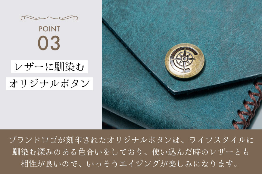 三つ折り財布 キャメル [FUCHA 石川県 志賀町 CJ5009-d] Mini Wallet イタリアンレザー プエブロレザー ハンドメイド 手縫い 革製品 本革