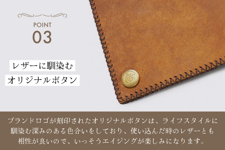 長財布 コインポケットあり キャメル [FUCHA 石川県 志賀町 CJ5014-d] Long Wallet II イタリアンレザー プエブロレザー ハンドメイド 手縫い 革製品 本革