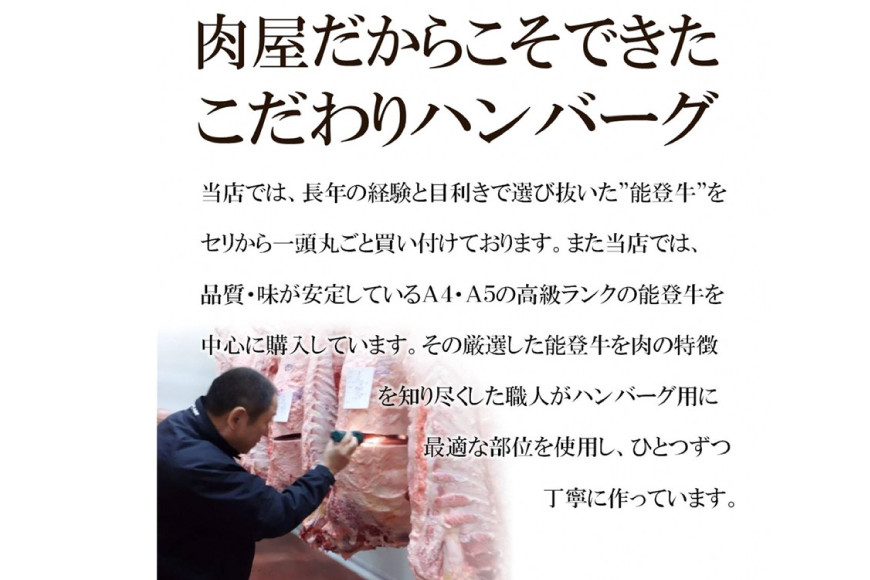 ハンバーグ 特選能登牛(A4等級以上)100%ハンバーグ 120g 5個 計600g 冷凍 [寺岡畜産 (てらおか風舎) 石川県 志賀町 AA4199] 能登牛 肉 お肉 おにく 牛肉 牛 A4 デミグラスソース 真空パック 個包装 化粧箱 てらおか ふるさと納税