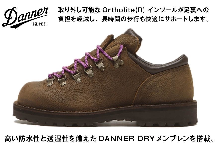 DANNER 紳士靴 マウントリッヂ ロー BROWN ブラウン【26.5cm】 [STUMPTOWN渋谷店 石川県 志賀町 sk17jkf70291-5] 靴 くつ レザー 革 軽量 ブラウン