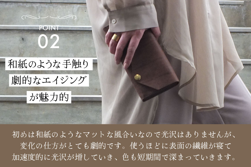 長財布 レディース キャメル [FUCHA 石川県 志賀町 CJ5013-d] Long Wallet III イタリアンレザー プエブロレザー ハンドメイド 手縫い 革製品 本革
