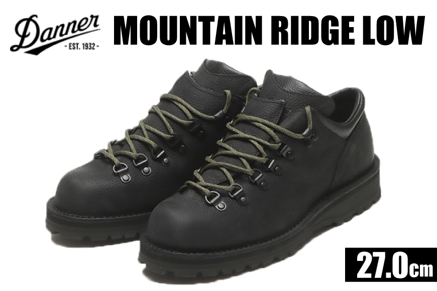 DANNER 紳士靴 マウントリッヂ ロー BLACK【27.0cm】 [STUMPTOWN渋谷店 石川県 志賀町 sk17jkf70292-6] 靴 くつ レザー 革 軽量 ブラック 黒