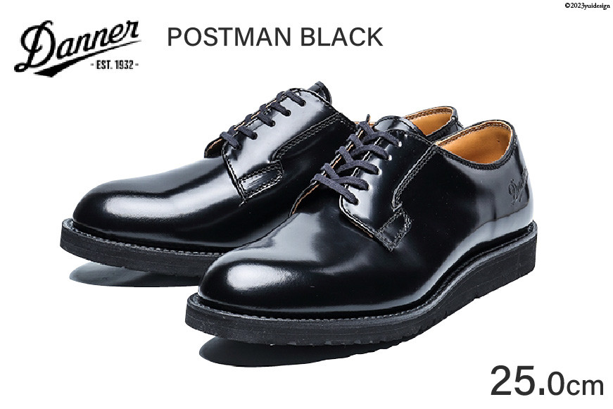 DANNER 紳士靴 ポストマンブラック【 25.0cm 】 [STUMPTOWN渋谷店 石川県 志賀町 CG4022-3] 靴 シューズ 革靴 レザーシューズ メンズ 男性用 黒