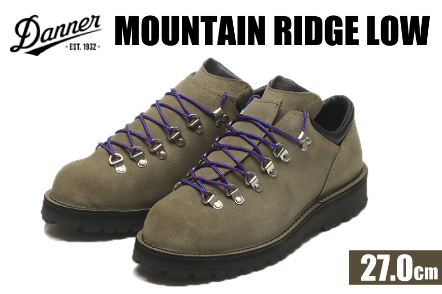 DANNER 紳士靴 マウントリッヂ ロー KHAKI【27.0cm】 [STUMPTOWN渋谷店 石川県 志賀町 sk17jkf70293-6] 靴 くつ レザー 革 軽量 カーキ