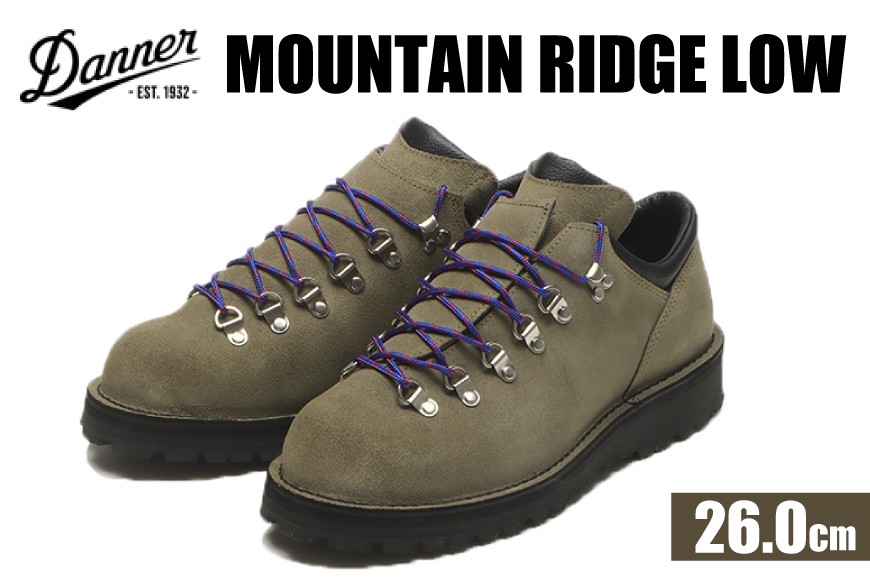 DANNER 紳士靴 マウントリッヂ ロー KHAKI【26.0cm】 [STUMPTOWN渋谷店 石川県 志賀町 sk17jkf70293-4] 靴 くつ レザー 革 軽量 カーキ