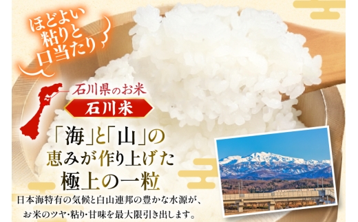 【3回 無洗米 定期便 】石川県産 こしひかり 5kg×3回 総計15kg [中橋商事 石川県 宝達志水町 38601336] 米 お米 白米 精米 ご飯 ごはん コシヒカリ