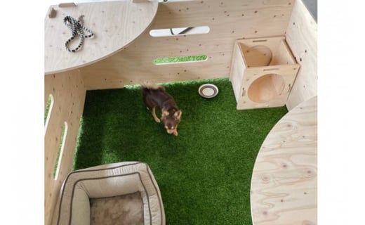 犬 ミニ ドッグラン 小型犬 持ち運び 折りたたみ 組立簡単 木製 ゲージ 犬 小型 ペット [MDF 石川県 宝達志水町 38600544] 