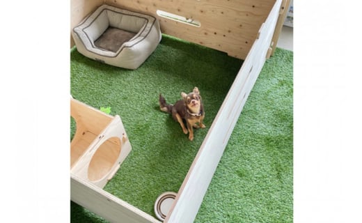 犬 ミニ ドッグラン 小型犬 持ち運び 折りたたみ 組立簡単 木製 ゲージ 犬 小型 ペット [MDF 石川県 宝達志水町 38600544] 