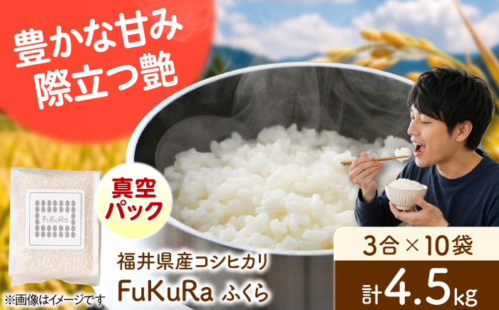 農家直送　福井県産こしひかり　FukuRa(ふくら)　真空パック3合×10袋【便利な小分け】精米 [BFAV028]