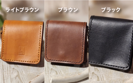 ２つ折りウォレット（ポケット2）【ブラウン】 本革　サドルレザー 財布  小浜市 / フウネレザーファクトリー [BFAJ196]